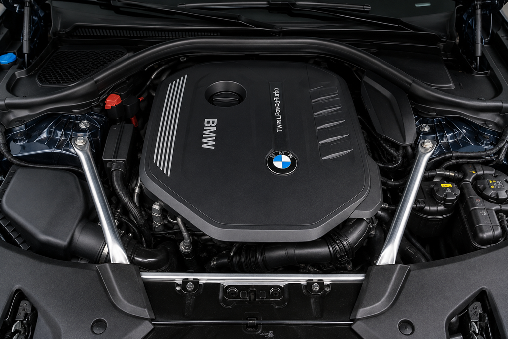 BMW 530i G30 B48 engine bay